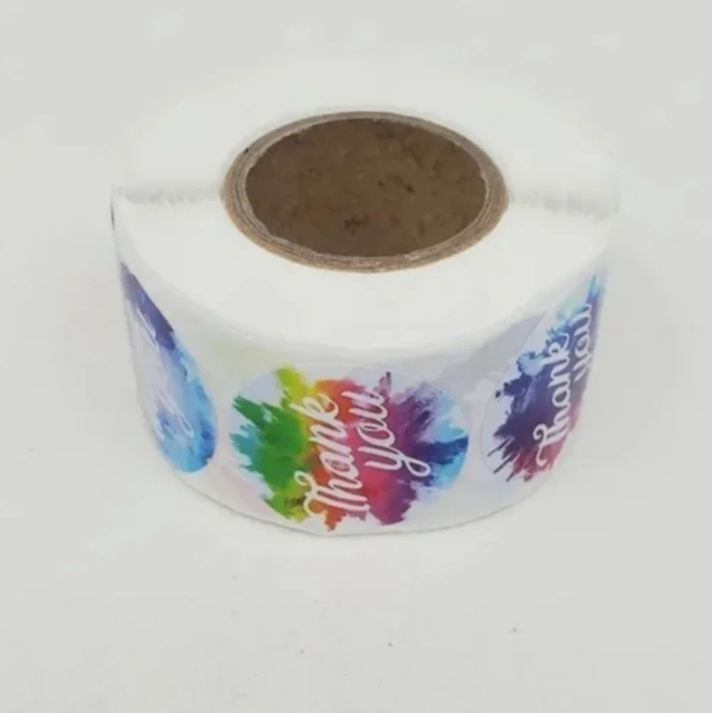 500 Pieces Roll Thank You Sealing Sticker